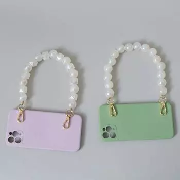 Новая женская цепочка для телефона, аксессуары, детали, блестящая смоляная бусина, браслет ручной работы, чехол для телефона, ремешок, женские элегантные цепочки с ручкой 38CM