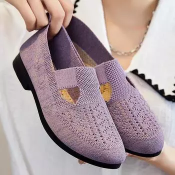 Новая женская дышащая повседневная обувь, нескользящая летняя женская обувь на мягкой подошве 36