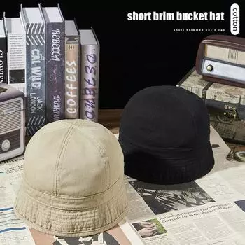 Новая женская джинсовая рыбацкая шляпа, мужская трендовая шляпа из чистого хлопка, роскошная шляпа-ведро с короткими полями в стиле ретро для путешествий, пешего туризма, рыбалки