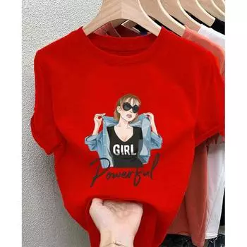 Новая женская футболка больших размеров, модная, свободная, в уличном стиле, с короткими рукавами, повседневная, летняя, простая, с круглым вырезом, одежда 2XS