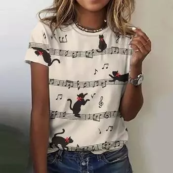 Новая женская футболка, летняя одежда в стиле Харадзюку для дам, футболки с короткими рукавами в стиле хип-хоп, женский пуловер большого размера, модные топы S