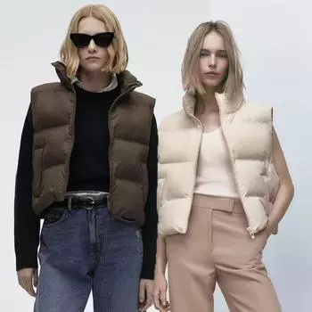 Новая женская куртка, жилет, осенне-зимний пуховый жилет с хлопковой подкладкой, женская одежда, короткий жилет без рукавов, теплая куртка, пальто XS чёрный