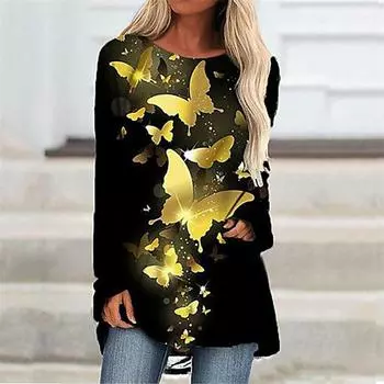 Новая женская летняя футболка Harajuku с 3d принтом флэш-бабочки, повседневная футболка с круглым вырезом и короткими рукавами, женская футболка больших размеров 4XL