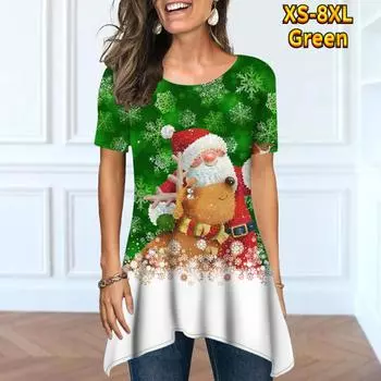 Новая женская летняя модная футболка с круглым вырезом под открытым небом, сексуальная летняя свободная футболка с короткими рукавами и уникальным принтом, топ XS-8XL XL