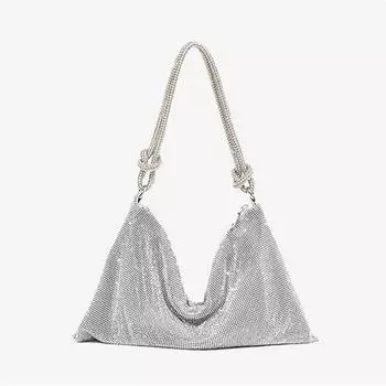 Новая женская металлическая вечерняя клатч модная женская женская алмазная супер мини-сумка