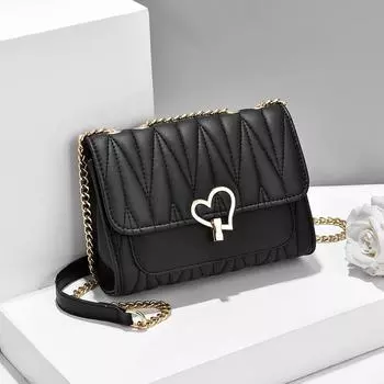 Новая женская мода персиковое сердце универсальная сумка-мессенджер однотонная женская квадратная популярная сумка-мессенджер с цепочкой на плечо для женщин