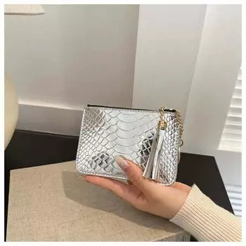 Новая женская мода ручная сумка с крокодиловым узором простой кошелек многофункциональный органайзер для карт осень зима чёрный