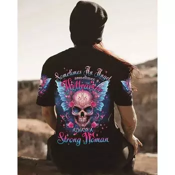Новая женская модная готическая футболка с коротким рукавом и круглым вырезом, сексуальные футболки с принтом черепа, винтажные повседневные футболки, топы в стиле хип-хоп-панк S