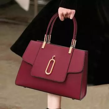 Новая женская модная роскошная сумка из высококачественной коровьей кожи на одно плечо, сумка через плечо для поездок на работу бордовый