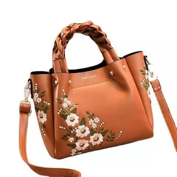 Новая женская модная сумка на одно плечо с косым плечом, женская ручная женская сумка большой вместимости 22x12x20cm чёрный