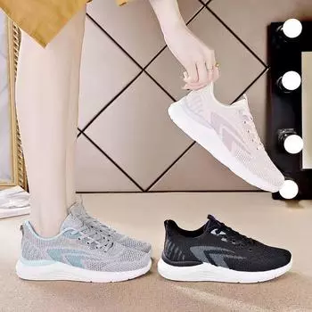Новая женская обувь, модные уличные кроссовки, легкие, дышащие, на мягкой подошве, студенческие кроссовки, женские кроссовки на платформе 36