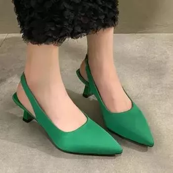 Новая женская обувь с острым носком, модные летние однотонные сексуальные женские сандалии с открытым носком высокого качества для вечеринок 35