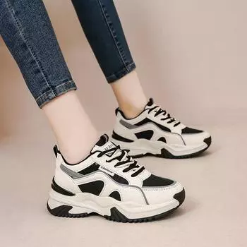 Новая женская обувь в стиле ретро Весенние туфли на платформе Повседневные кроссовки Универсальная модная дизайнерская обувь Высококачественные женские кроссовки 35