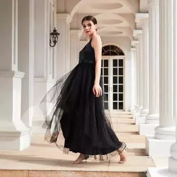 Новая женская одежда Новое платье без рукавов на подтяжках Платье S чёрный