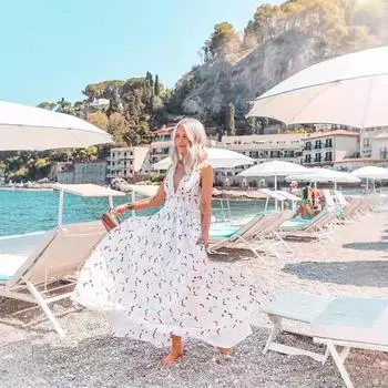 Новая женская одежда, облегающее платье без рукавов с глубоким V-образным вырезом и принтом для новых товаров S белый