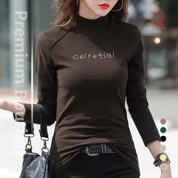 Новая женская осенне-зимняя немецкая бархатная нижняя рубашка с вышитым верхом, женская тонкая модная футболка L белый