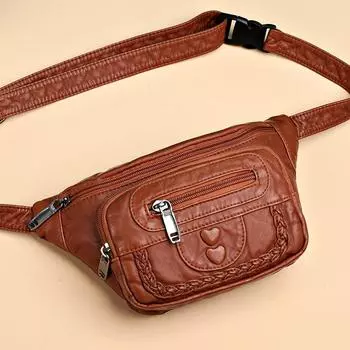 Новая женская поясная сумка с несколькими карманами Love Braided Женская нагрудная сумка Mom Bag