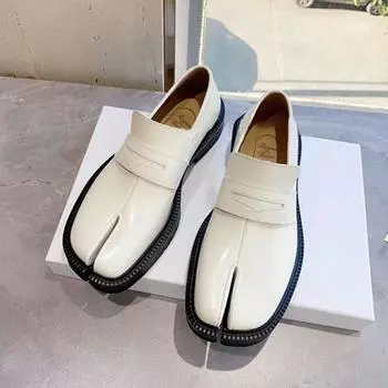Новая женская повседневная обувь без шнуровки на плоской подошве с раздельным носком, модная женская обувь Мэри Джейн, таби, туфли со свиными копытами, женские лоферы Chaussure Femme 35