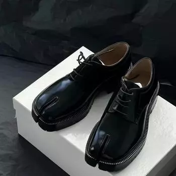 Новая женская повседневная обувь без шнуровки на плоской подошве с раздельным носком, модная женская обувь Мэри Джейн, таби, туфли со свиными копытами, женские лоферы Chaussure Femme 35