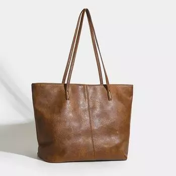 Новая женская ретро сумка большой вместимости простая и модная универсальная чистая портативная женская сумка через плечо