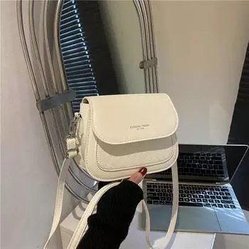 Новая женская роскошная дизайнерская сумка через плечо из искусственной кожи, женская ретро-сумка-седло, однотонная сумка через плечо 19x7x15.5cm