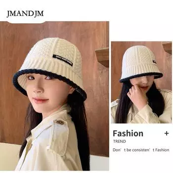 Новая женская шляпа осень-зима теплая панама панама корейская версия показывает небольшое лицо закрывает ретро универсальная панама шляпа чёрный