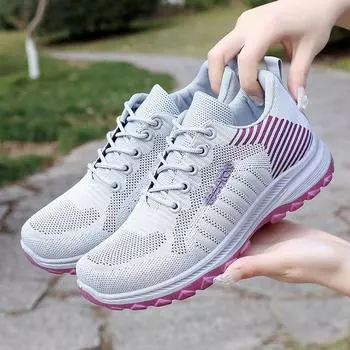 Новая женская спортивная обувь, модные универсальные мужские и женские кроссовки, дышащая повседневная обувь с сеткой 36