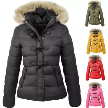 Новая женская стеганая куртка-пуховик с пузырьками, женская верхняя одежда, теплое зимнее пальто S чёрный