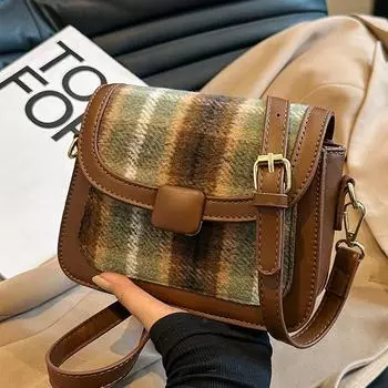 Новая женская сумка 2023 года, популярный модный тренд, сумка через плечо, ретро и универсальная, нишевый дизайн, маленькая квадратная сумка на одно плечо