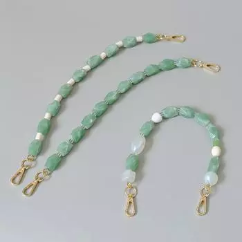 Новая женская сумка, аксессуар, красочная акриловая смола, бусина, браслет ручной работы, милый чехол для телефона, ремешок, женская сумка, ручка-цепочка 39CM