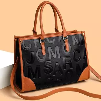 Новая женская сумка через плечо из мягкой кожи большой вместимости — простая, модная, универсальная сумка-тоут красный