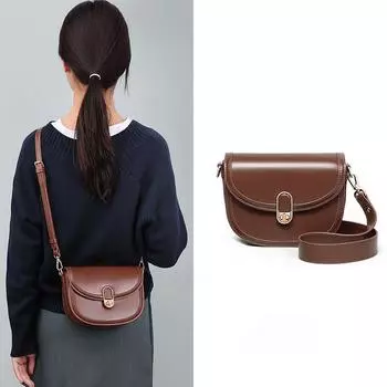 Новая женская сумка через плечо из натуральной кожи, сумка-седло, осенне-зимняя, высококачественная универсальная сумка через плечо