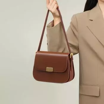 Новая женская сумка через плечо из натуральной кожи, сумка на одно плечо, маленькая квадратная сумка, повседневная сумка из тофу для поездок на работу