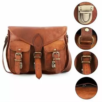 Новая женская сумка через плечо из натуральной кожи премиум-класса в стиле ретро через плечо 13 x 10 x 4 in коричневый