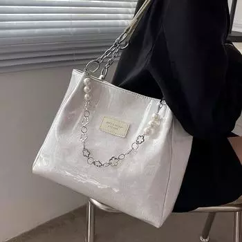 Новая женская сумка через плечо из ПВХ-холста, сумки для покупок, студенческие сумки-книжки, сумки большой емкости