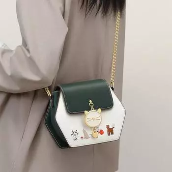 Новая женская сумка через плечо из высококачественной текстурной кожи, универсальная сумка через плечо с цепочкой