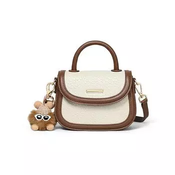 Новая женская сумка через плечо маленькая сумка кожаная контрастного цвета универсальная сумка-седло