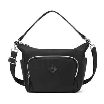 Новая женская сумка через плечо, модный тренд, универсальная сумка под мышкой, многослойная повседневная сумка-мессенджер чёрный