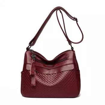 Новая женская сумка через плечо, мягкая кожаная текстура, повседневная сумка для свекровей и тещ среднего и пожилого возраста, простая европейская и американская сумка через плечо