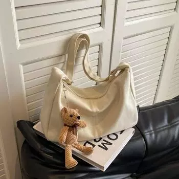 Новая женская сумка через плечо на одно плечо Ins, корейское издание, сумка для пельменей под мышками, большая вместительная дорожная сумка, женская парусиновая сумка