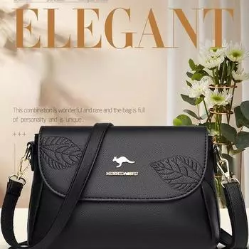 Новая женская сумка через плечо, простая женская повседневная сумка-мессенджер для мамы, большая вместительная женская сумка-клатч чёрный