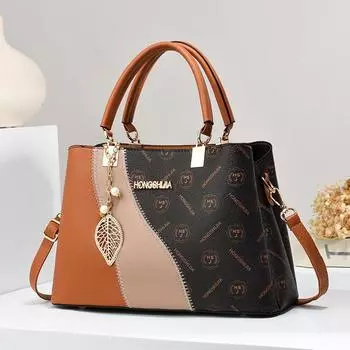 Новая женская сумка через плечо с ретро-принтом, женская сумка из искусственной кожи, дорожная, новая модная женская универсальная сумка-тоут