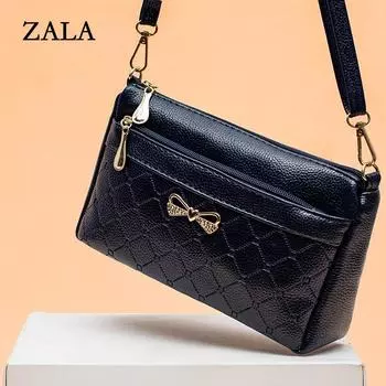 Новая женская сумка через плечо сумка-мессенджер простая интернет-знаменитость женская сумка киоск поставка ретро шестислойная сумка для покупок фиолетовый