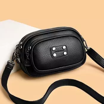 Новая женская сумка для мам среднего возраста, осенняя женская универсальная многослойная сумка для мобильного телефона, легкая сумка через плечо на одно плечо