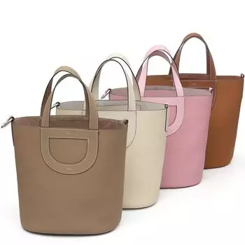 Новая женская сумка для овощей из воловьей кожи со свиным носом большой вместимости и модная сумка-ведро через плечо на одно плечо 18cm розовый