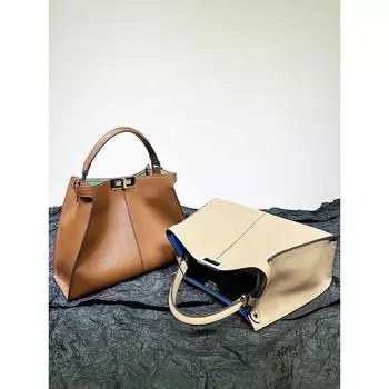 Новая женская сумка из абрикосовой кожи, высококачественная большая вместительная сумка-тоут из коровьей кожи, сумка через плечо на одно плечо, сумка-кошка 34-15-25cm бежевый