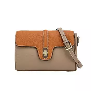 Новая женская сумка из натуральной кожи контрастных цветов, простая и универсальная маленькая квадратная сумка, высококачественная сумка через плечо на одно плечо, женская сумка