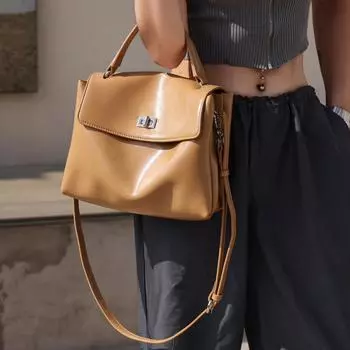 Новая женская сумка из натуральной кожи, сумка через плечо, высококачественная, простая и универсальная сумка, сумка через плечо, сумка для поездок на работу 23x10x20cm aero синий