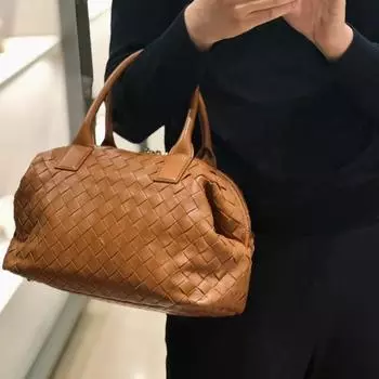 Новая женская сумка из натуральной кожи Niche, модная сумка, универсальная повседневная сумка, сумка через плечо, плетеная ручная женская сумка 20.5x15.5x10cm aero синий