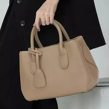 Новая женская сумка из натуральной кожи с верхним слоем из коровьей кожи, модная женская сумка для поездок на работу среднего возраста, переносная сумка с диагональным ремнем чёрный